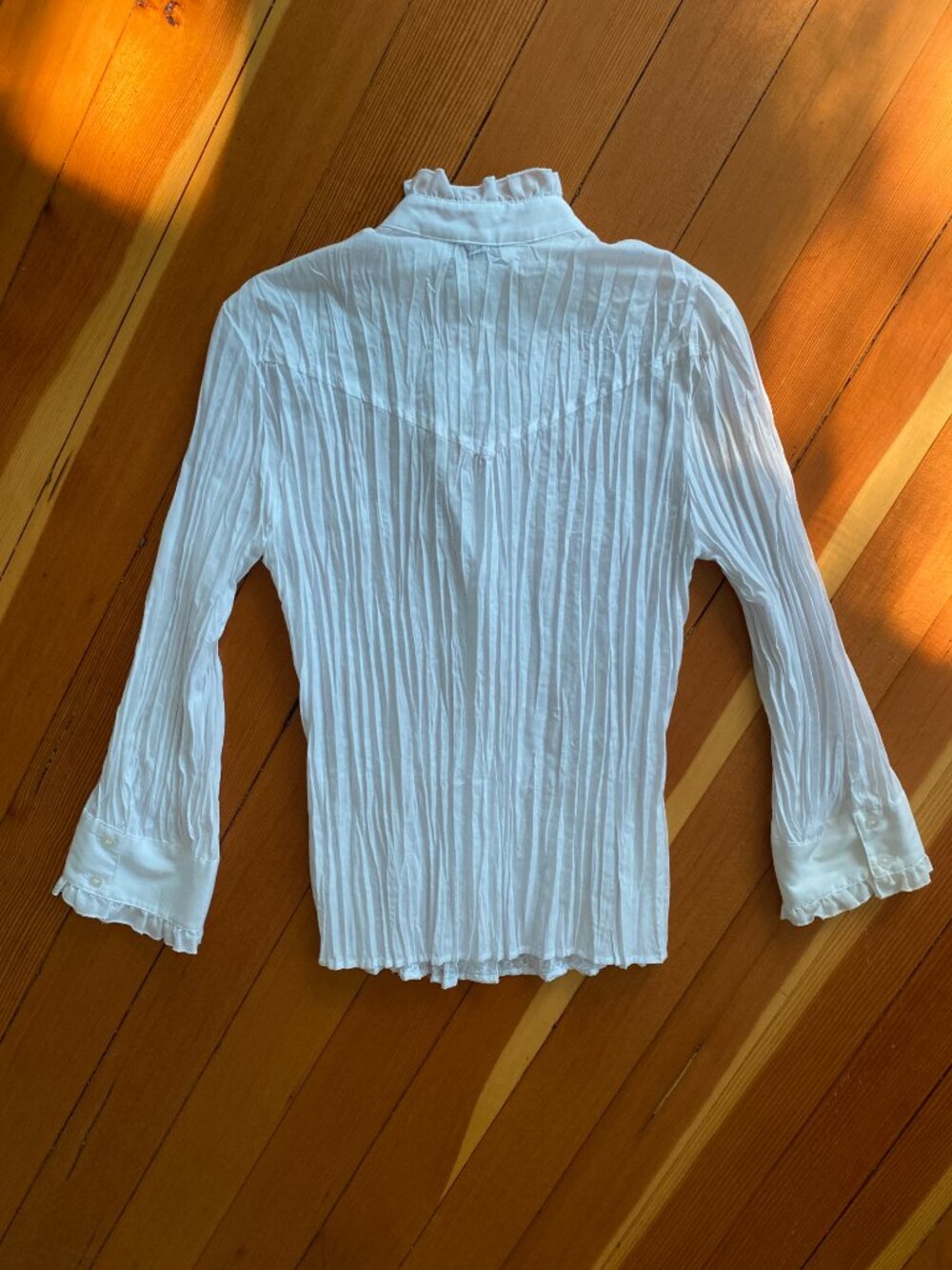 Vintage Y2K Allison Taylor White Lace Blouse - Size Small - Picture 4 of 5